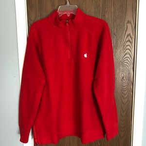 Rare Holiday Apple Store Employee 3/4 Zip Sweater